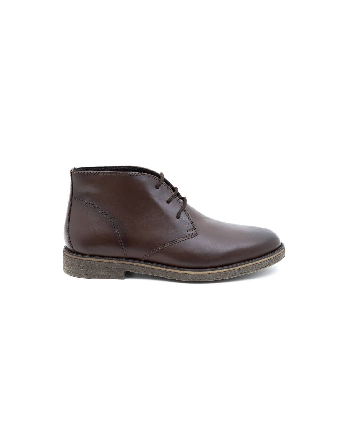 ortiz & reed Botín de piel liso color marrón DIKOR-BROWN Ofertas de temporada