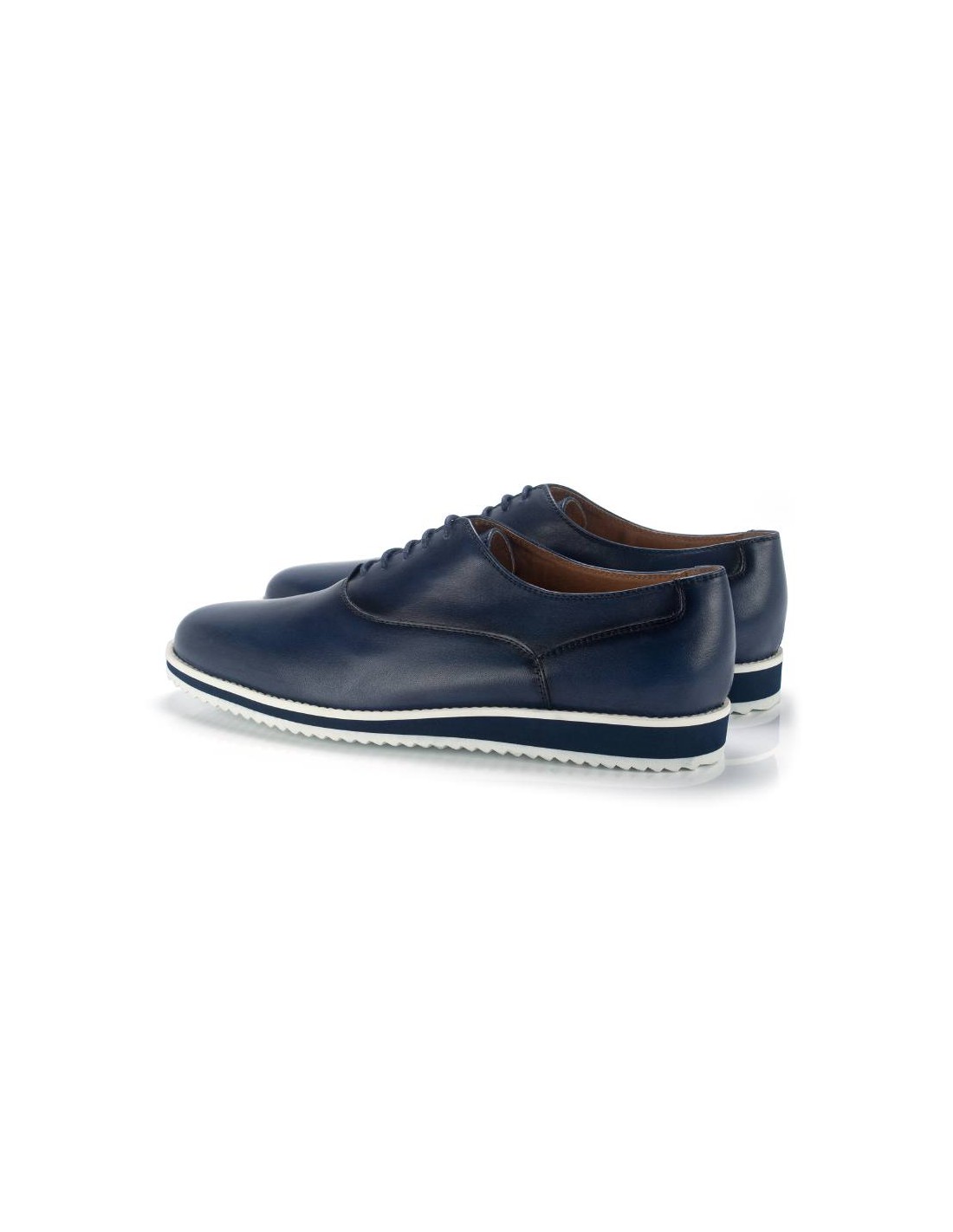 ortiz & reed Oxford de piel liso color azul DEKOT-NAVY Rebajas de fin de temporada