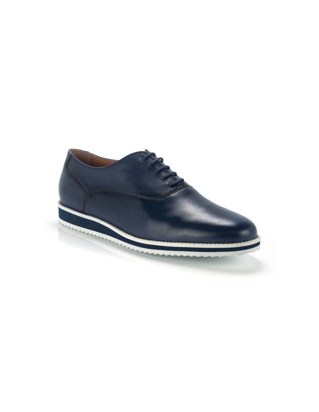 ortiz & reed Oxford de piel liso color azul DEKOT-NAVY Rebajas de fin de temporada