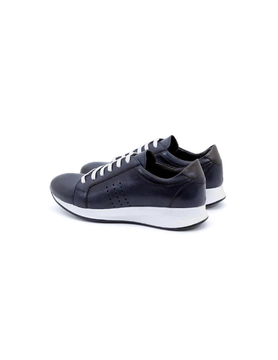 ortiz & reed Sneakers de piel grabados color azul CLETO-AZUL Venta caliente