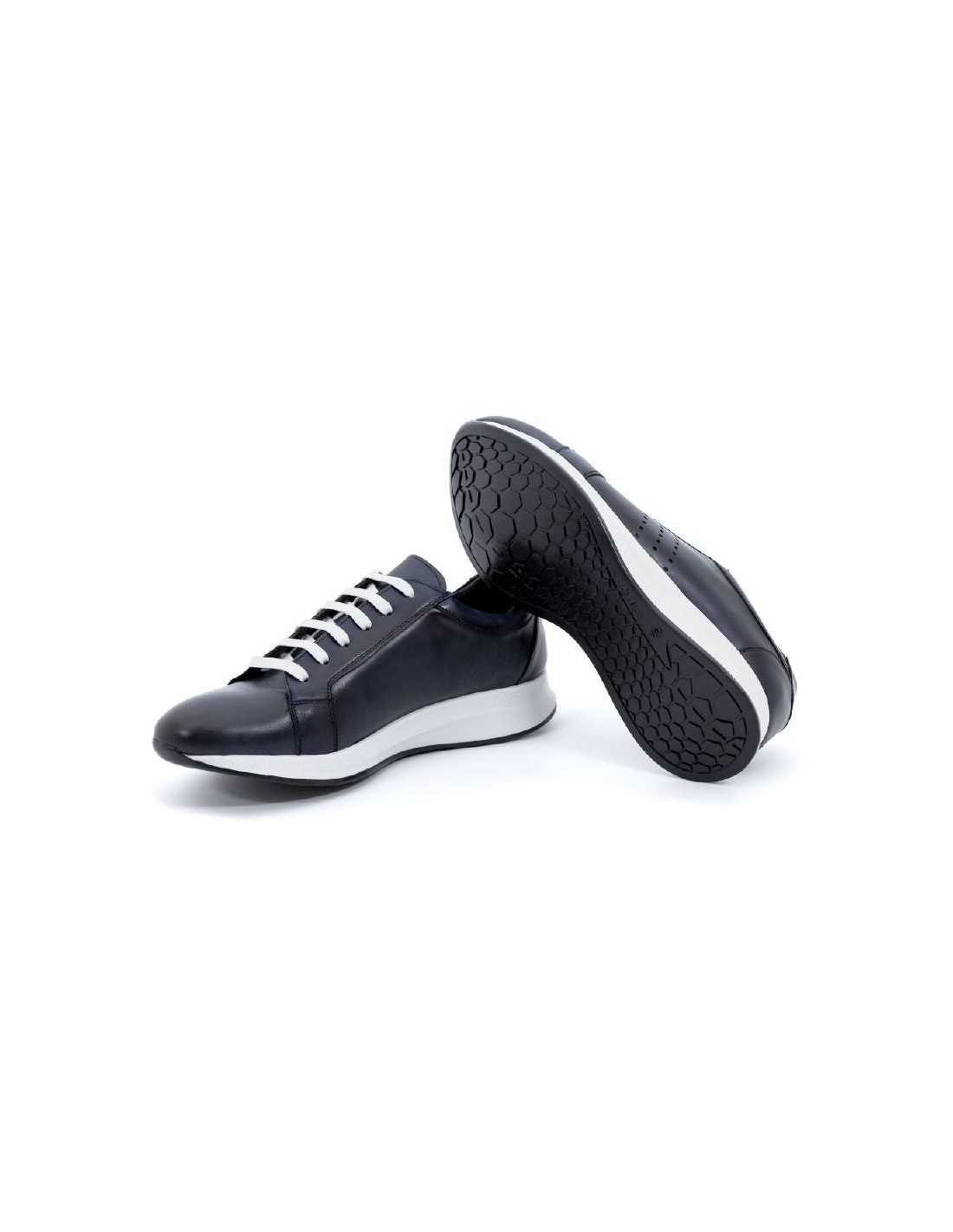 ortiz & reed Sneakers de piel grabados color azul CLETO-AZUL Venta caliente