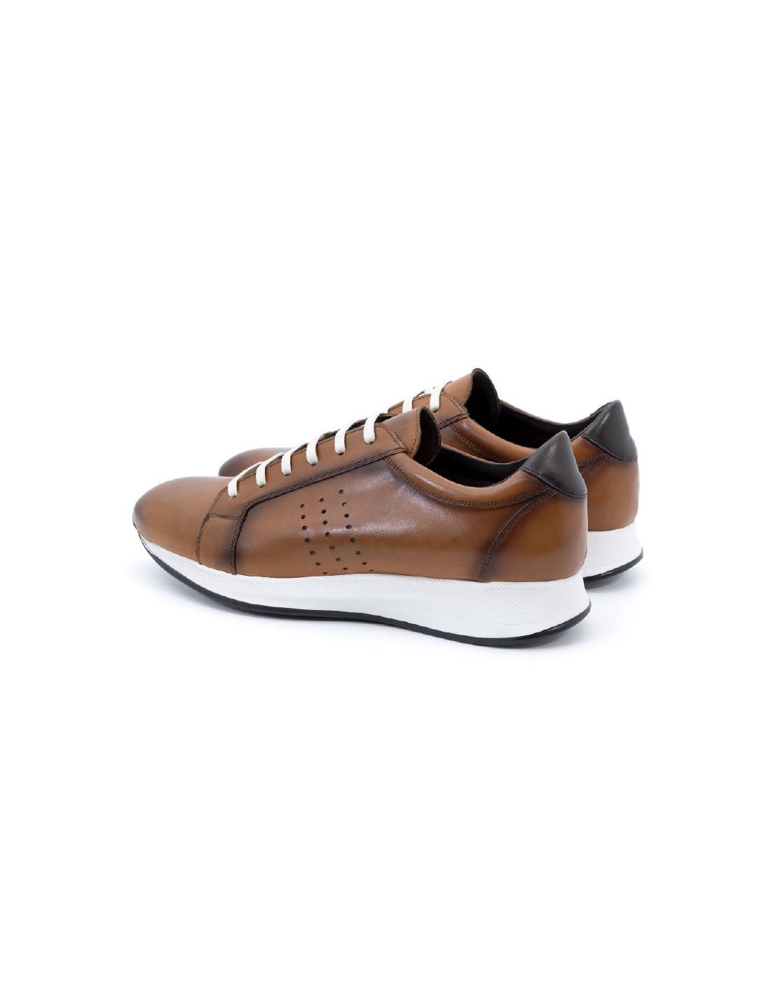 ortiz & reed Sneakers de piel grabados color cuero CLETO-CUERO En oferta