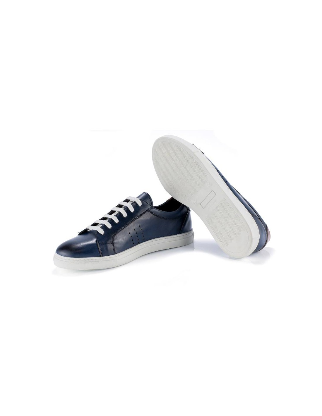 ortiz & reed Sneakers de piel liso color azul LABOR-NAVY Rebajas baratas