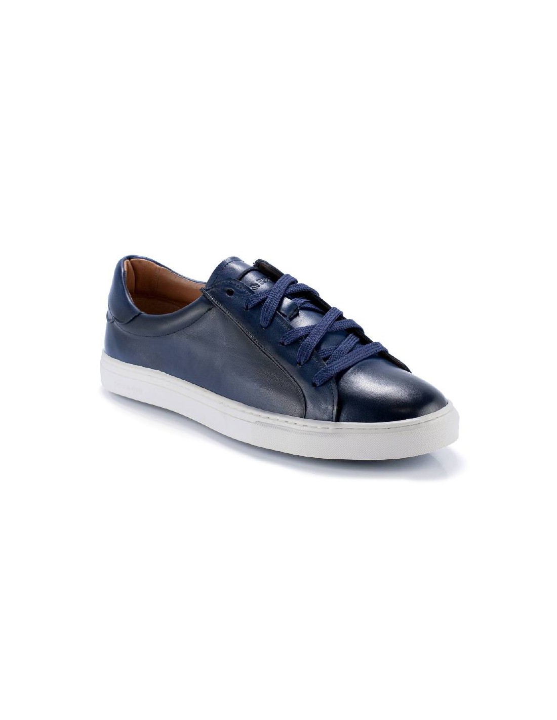 ortiz & reed Sneakers de piel liso color azul PLEAK-MARINO Rebajas de fábrica