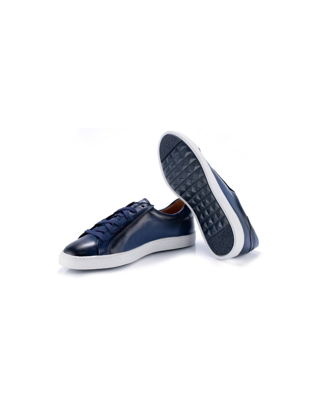 ortiz & reed Sneakers de piel liso color azul PLEKOR-MARINO Los más vendidos