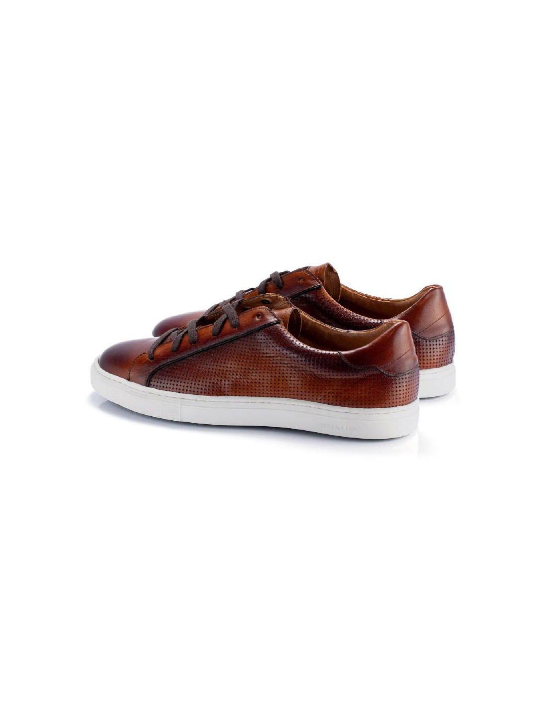 ortiz & reed Sneakers de piel liso color cuero PACALO-CUERO Tienda