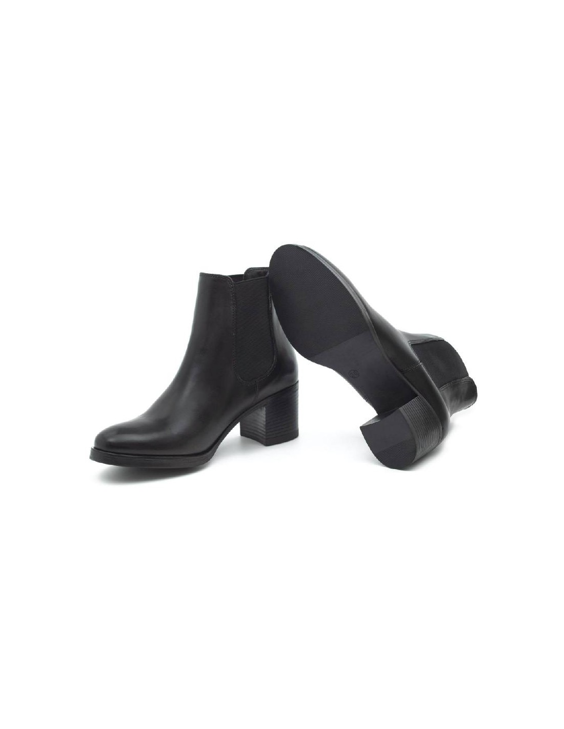 ortiz & reed Botines de mujer de piel acabado a mano color negro W-NAYALA-BLACK Mejor oferta