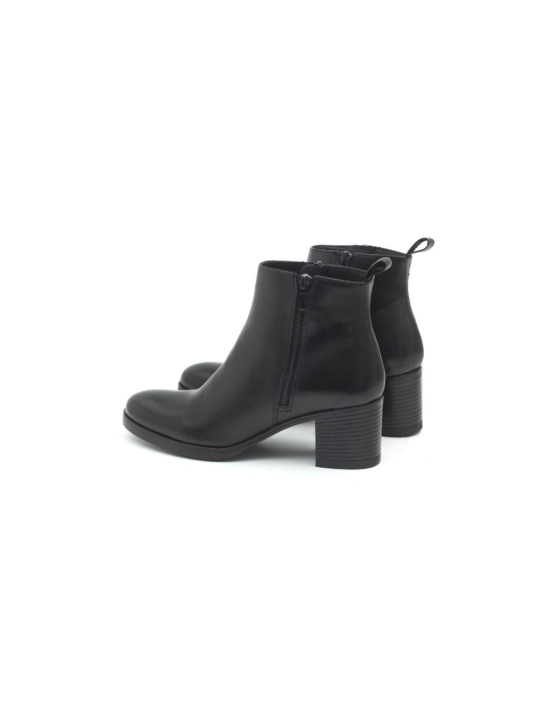 ortiz & reed Botines de mujer de piel acabado a mano color negro W-NICTER-NEGRO Oferta especial