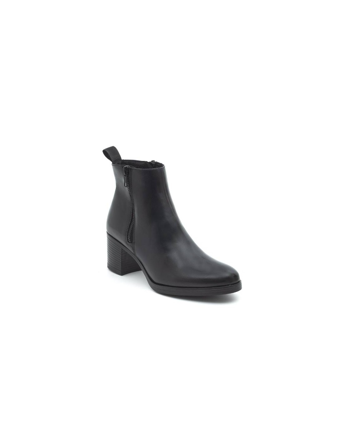 ortiz & reed Botines de mujer de piel acabado a mano color negro W-NICTER-NEGRO Oferta especial
