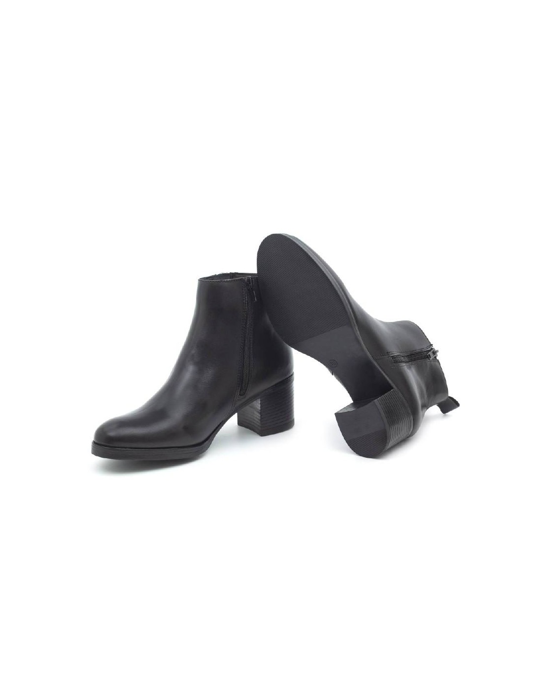 ortiz & reed Botines de mujer de piel acabado a mano color negro W-NIFTER-NEGRO Envío gratis