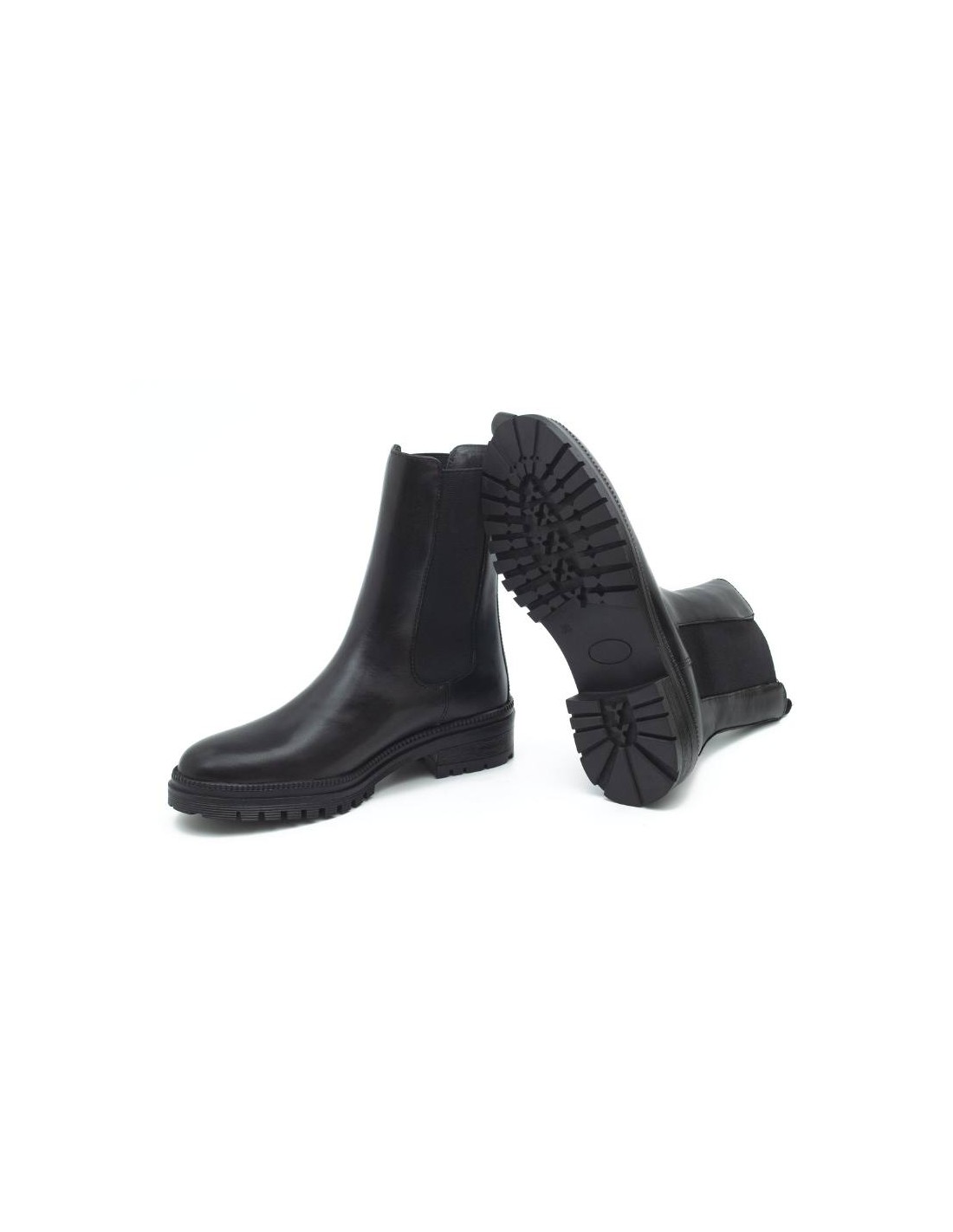 ortiz & reed Botines de mujer de piel acabado a mano color negro W-NOWORO-NEGRO Últimos 3 días