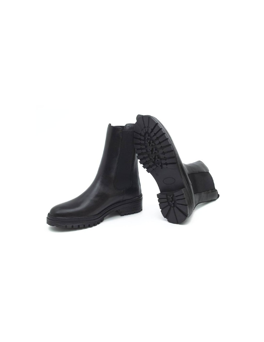 ortiz & reed Botines de mujer de piel acabado a mano color negro W-NOWSER-NEGRO ÚLTIMAS EDICIONES