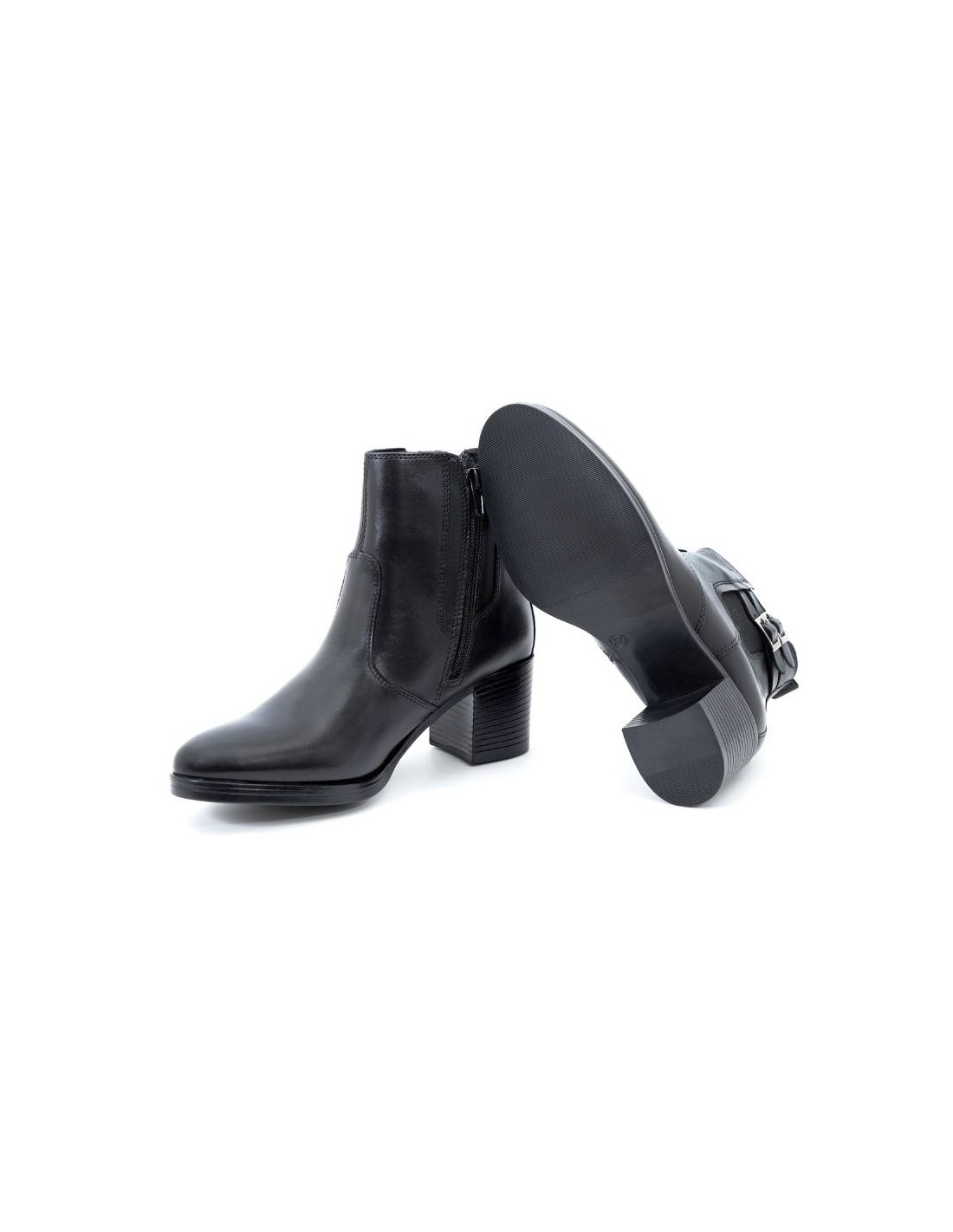 ortiz & reed Botines de mujer de piel acabado a mano color negro W-PRIOCHE-NEGRO Últimos 2 días