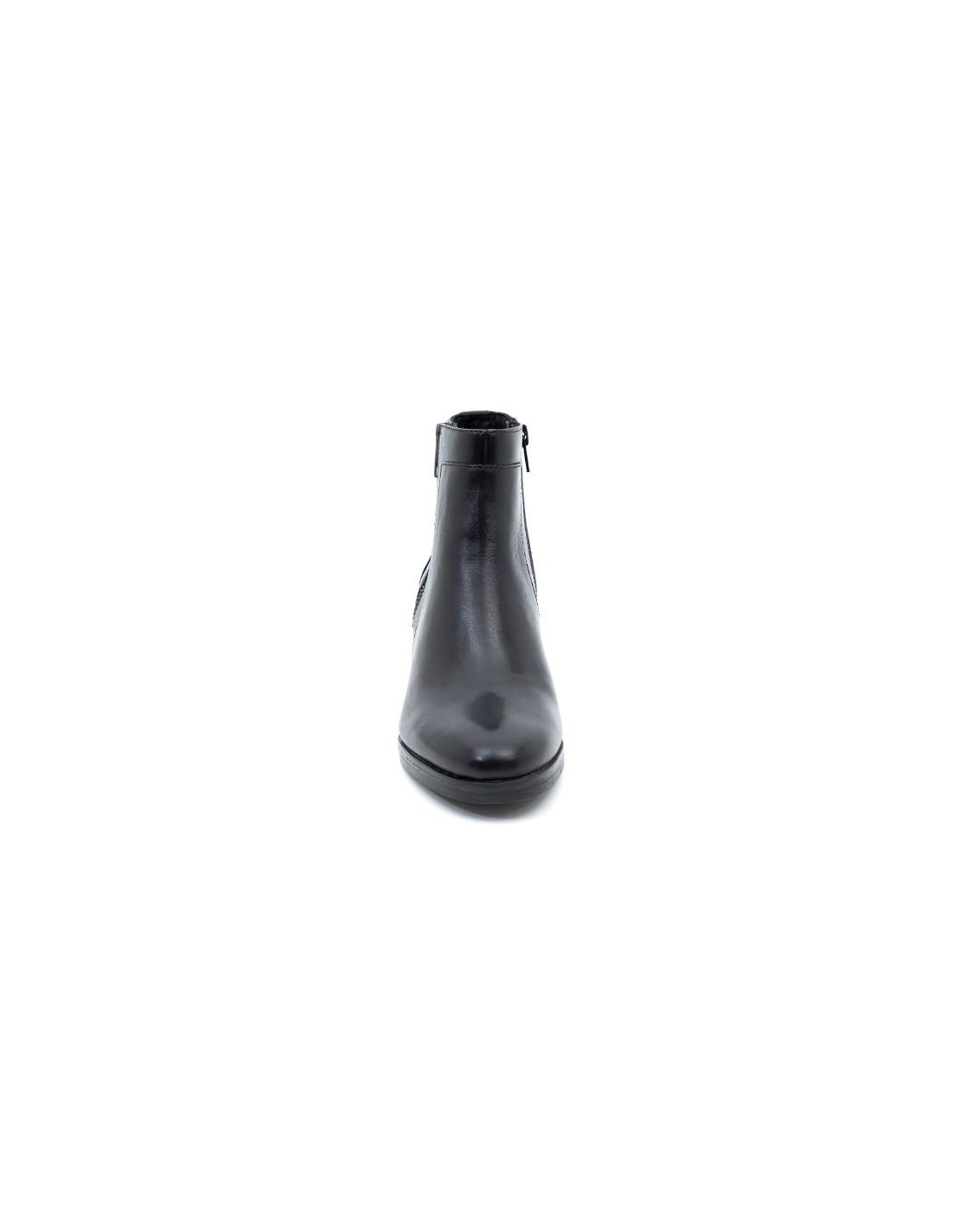 ortiz & reed Botines de mujer de piel con cremallera color negro W-NUMAR-NEGRO Solo hoy