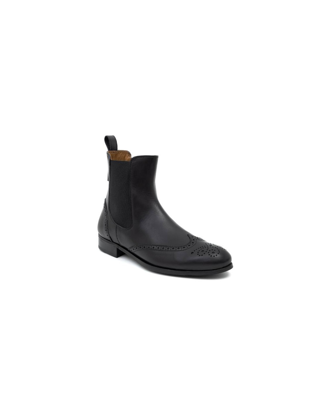 ortiz & reed Botines de mujer de piel con maría color negro W-CORTELI-NEGRO Promoción trimestral