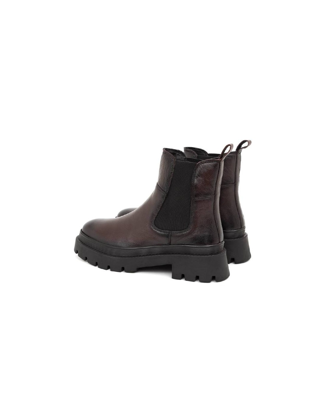 ortiz & reed Botines de mujer de piel liso color burdeos W-NUBOR-BURGUNDY Solo queda un día