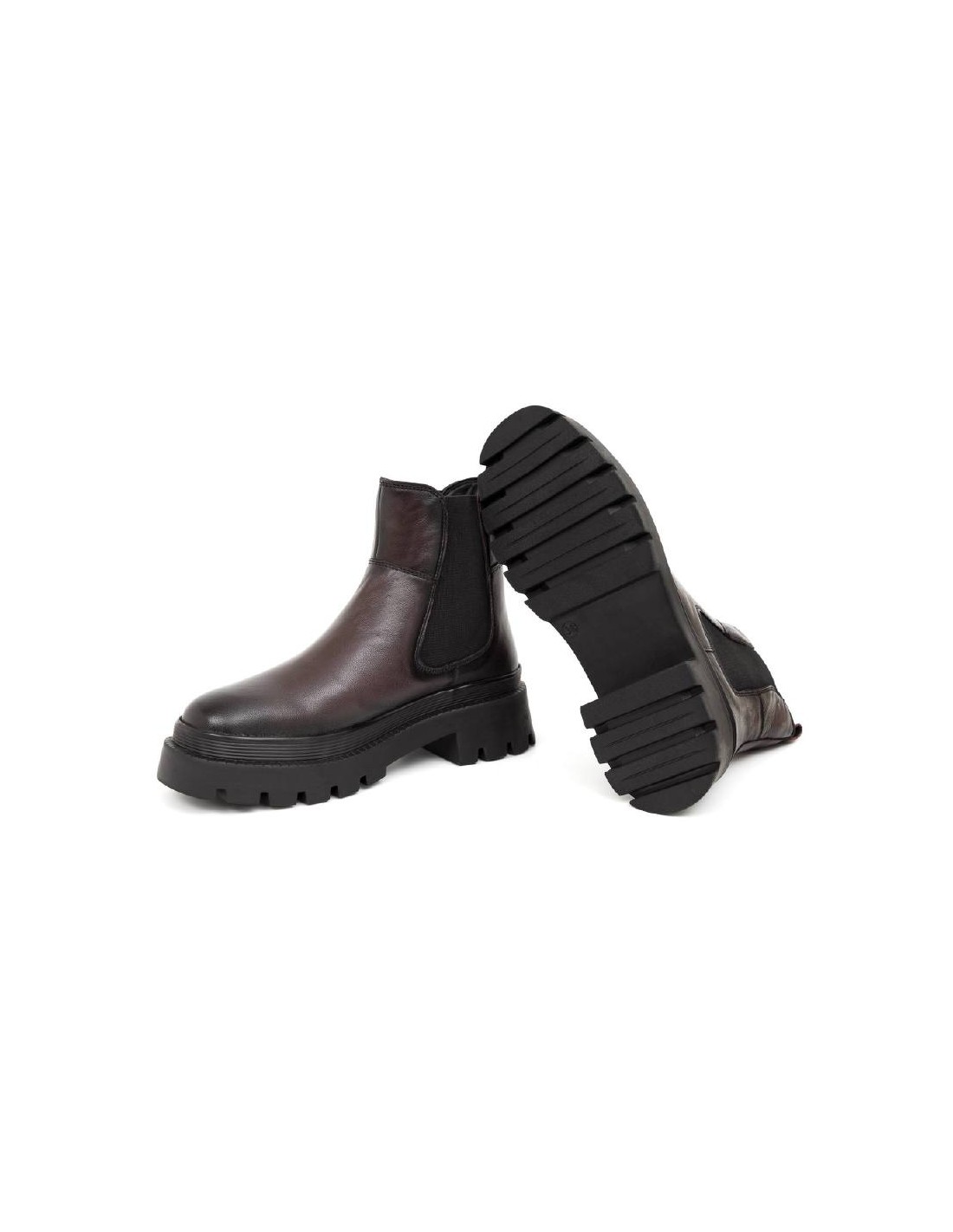 ortiz & reed Botines de mujer de piel liso color burdeos W-NUBOR-BURGUNDY Solo queda un día