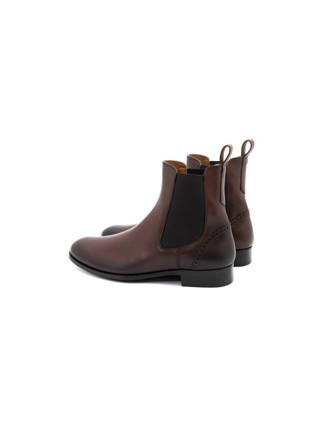 ortiz & reed Botines de mujer de piel liso color cuero W-CREED-CUERO Superdescuento