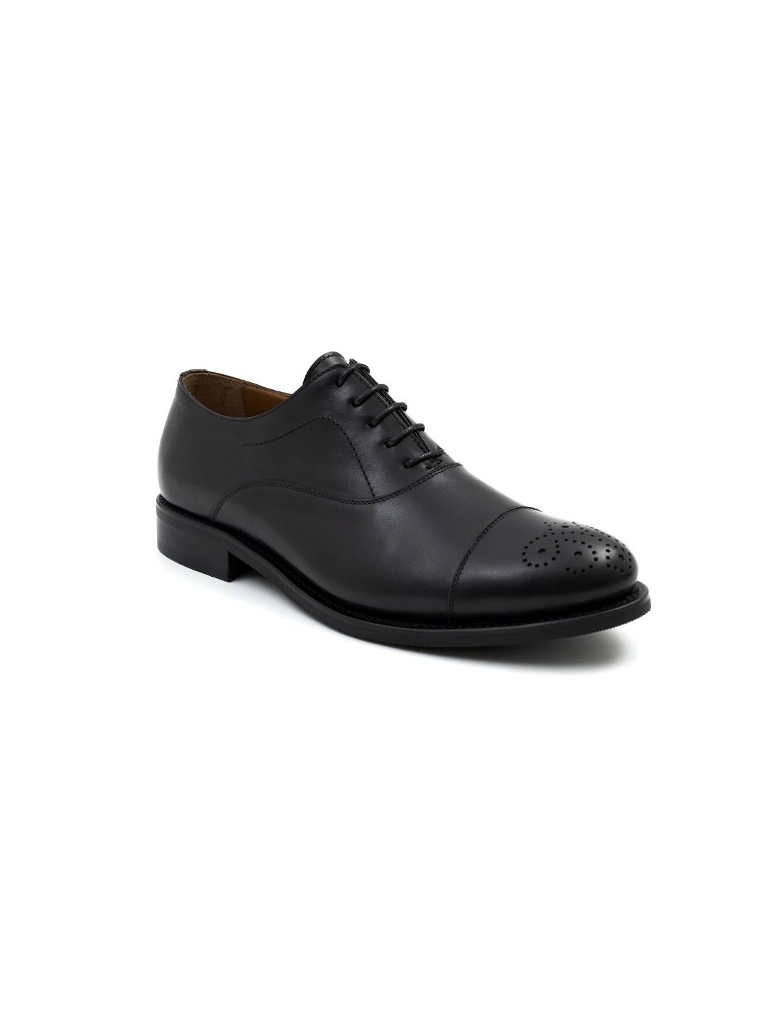 ortiz & reed Oxford de piel acabado a mano color negro GRAFMEN-NEGRO Envío internacional gratuito