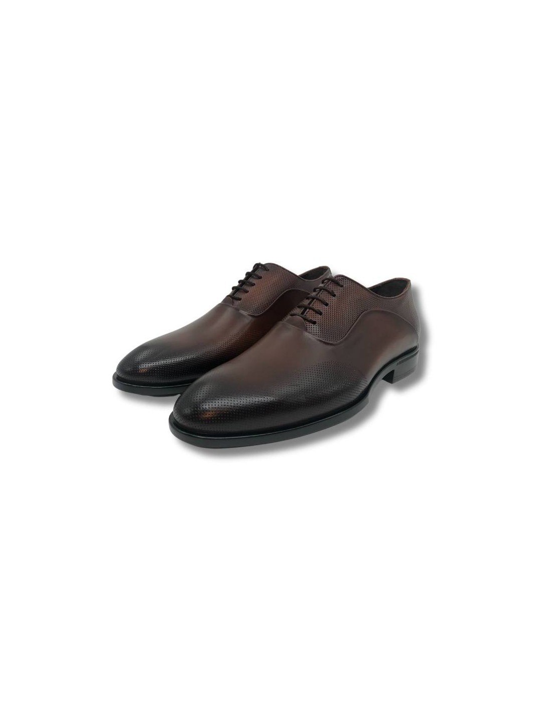 ortiz & reed Oxford de piel con cordón color cuero Tienda de fábrica