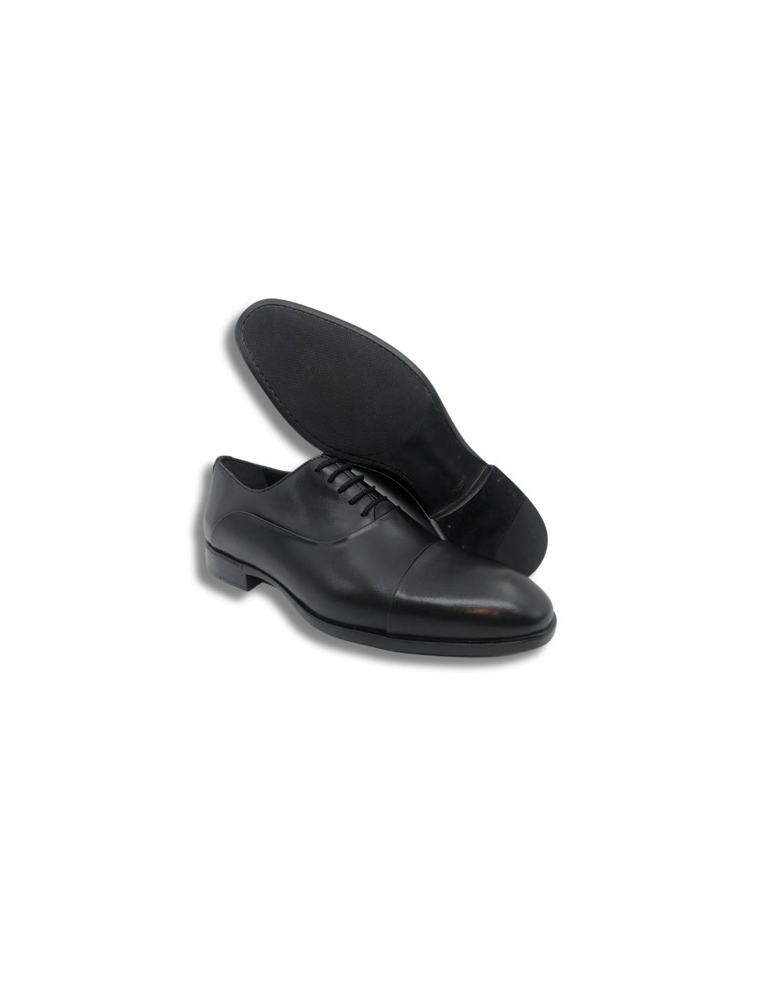 ortiz & reed Oxford de piel con cordón color negro Libre de impuestos