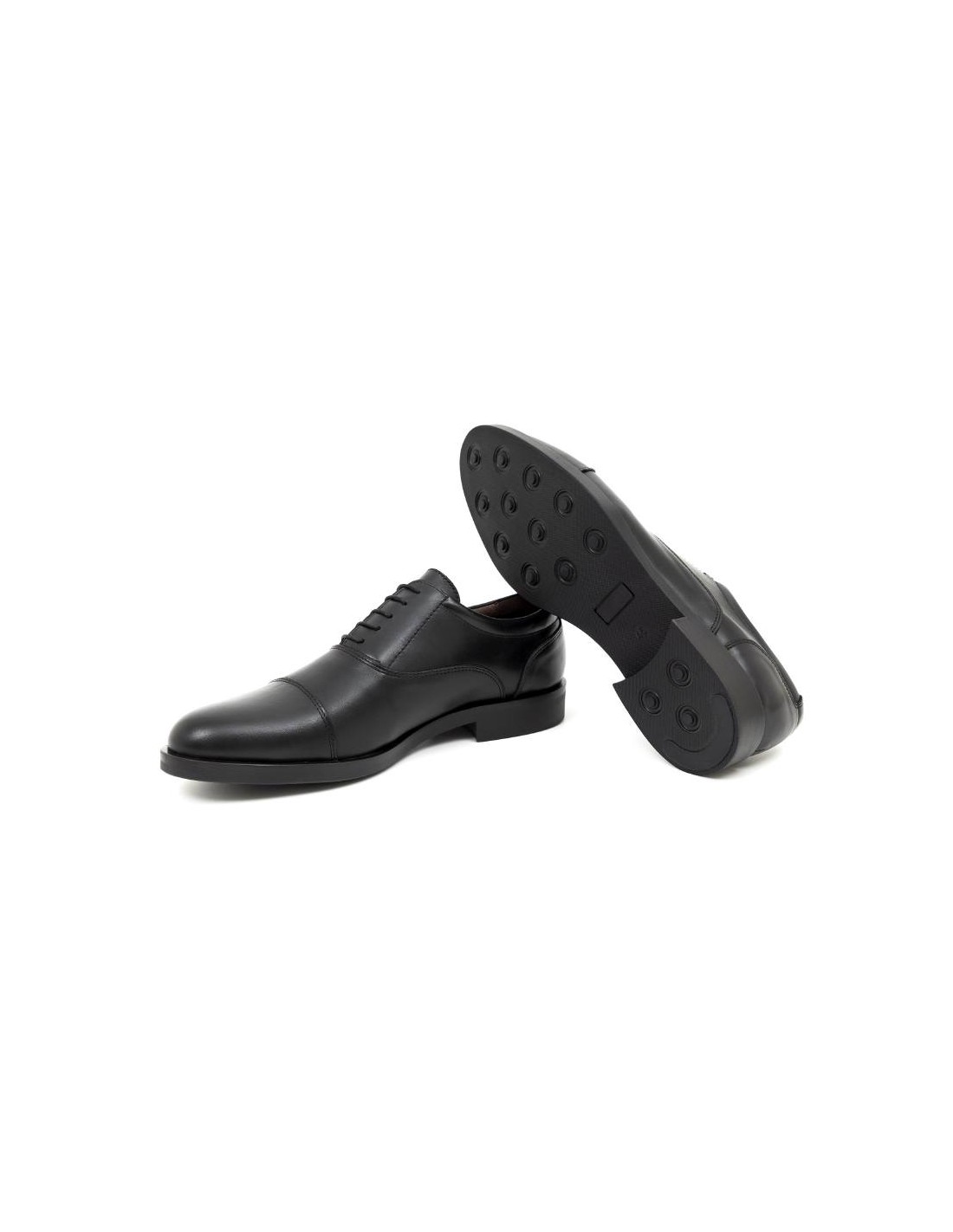 ortiz & reed Oxford de piel con costura color negro BAMIRO-NEGRO Ofertas de temporada