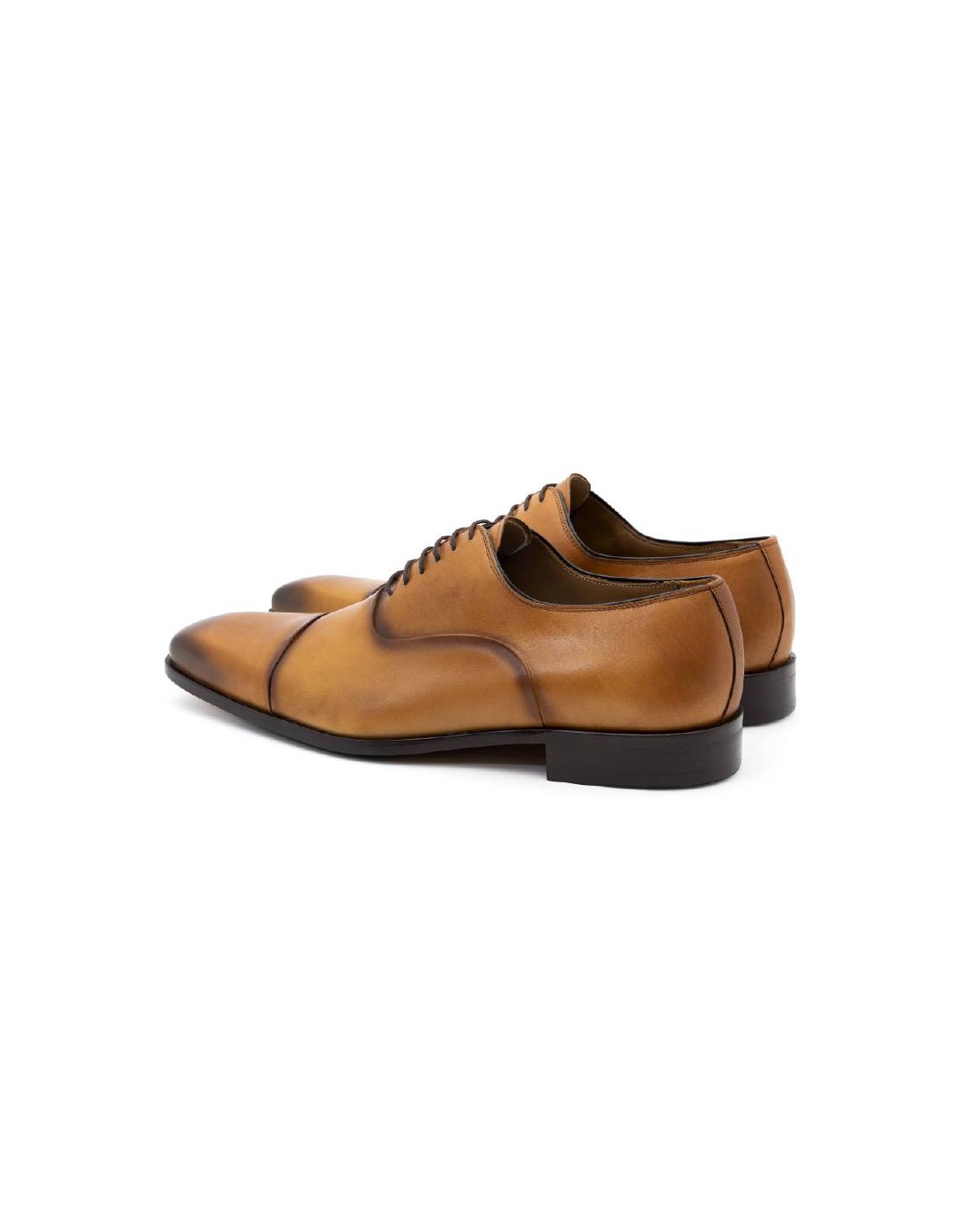 ortiz & reed Oxford de piel de costura vuelta color cuero VANITO-G-COGNAC Devoluciones gratuitas