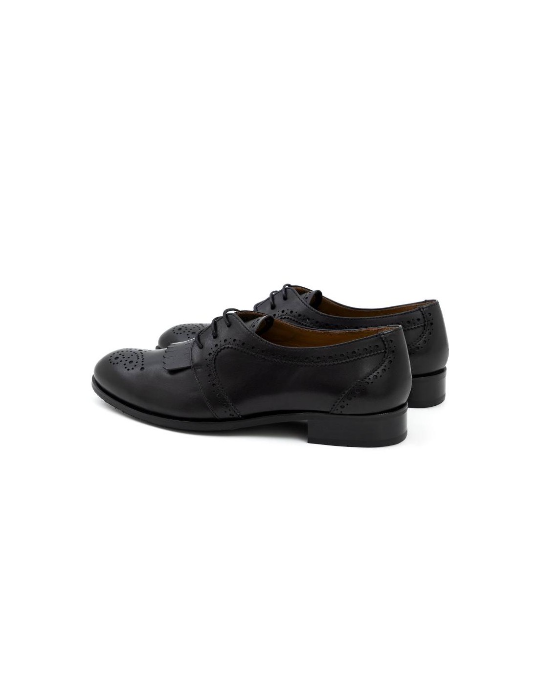 ortiz & reed Zapato de Vestir de piel con flecos color negro W-CRESHELI-NEGRO Gran oferta