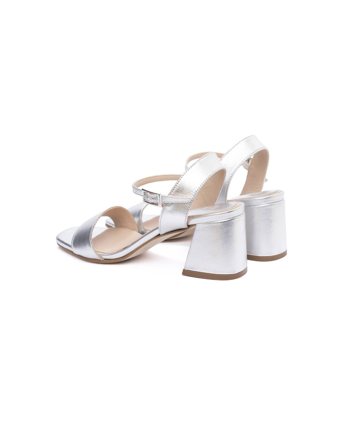 ortiz & reed Zapato de Vestir de piel con hebilla color plata W-NATALIE-PLATA Los más vendidos