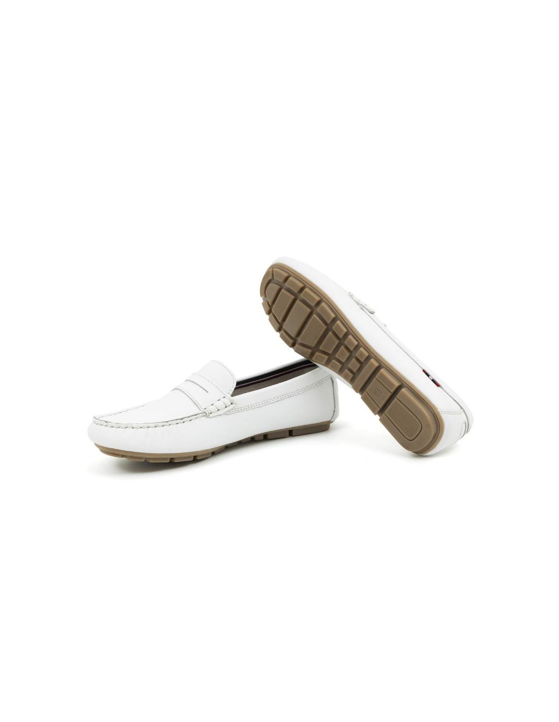 ortiz & reed Mocasines de mujer de piel con antifaz color blanco W-CELLY-WHITE ÚLTIMAS EDICIONES