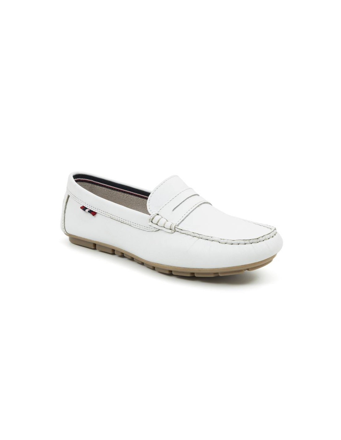 ortiz & reed Mocasines de mujer de piel con antifaz color blanco W-CELLY-WHITE ÚLTIMAS EDICIONES