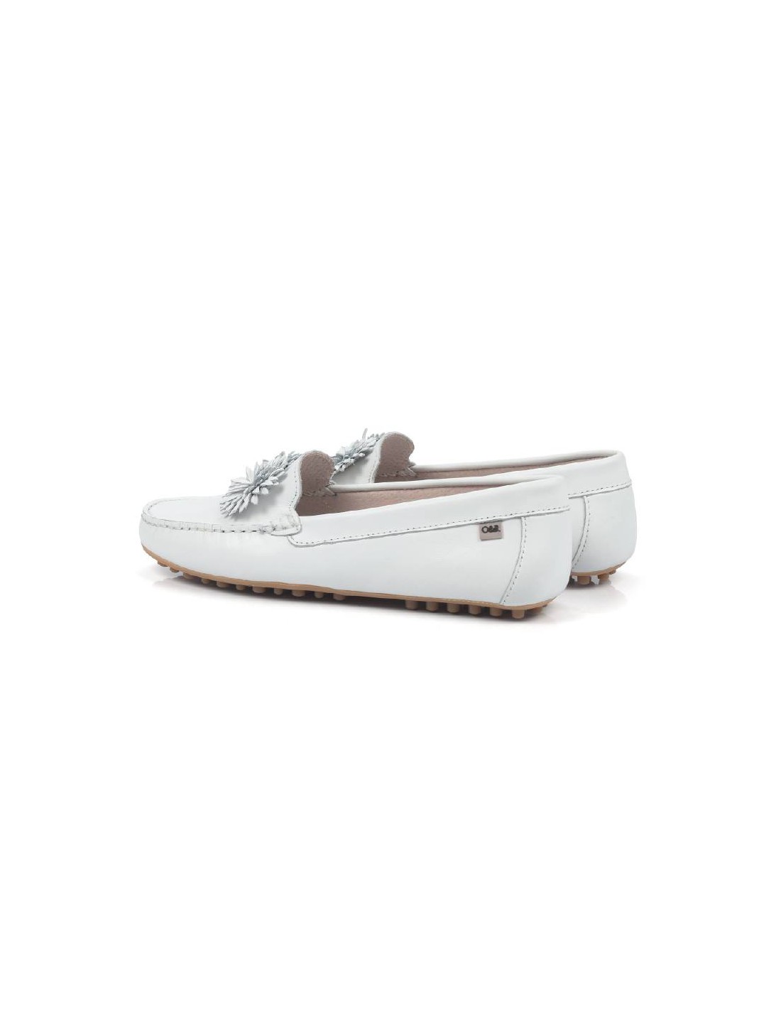ortiz & reed Mocasines de mujer de piel con antifaz color blanco W-SEBLUME-BLANCO Últimos 2 días