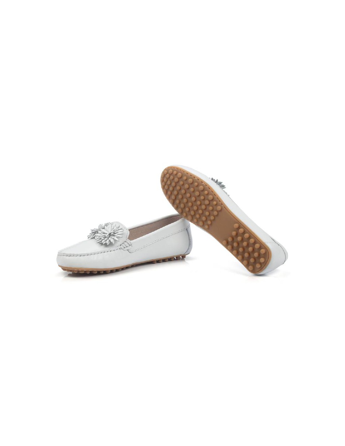 ortiz & reed Mocasines de mujer de piel con antifaz color blanco W-SEBLUME-BLANCO Últimos 2 días