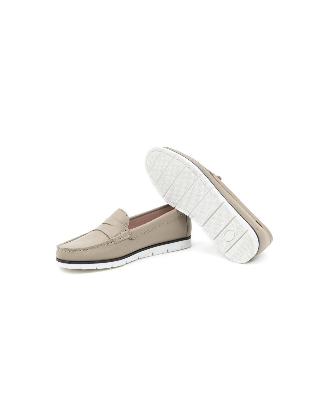 ortiz & reed Mocasines de mujer de piel con antifaz color otros W-CRINA-CREMA Precio de fábrica