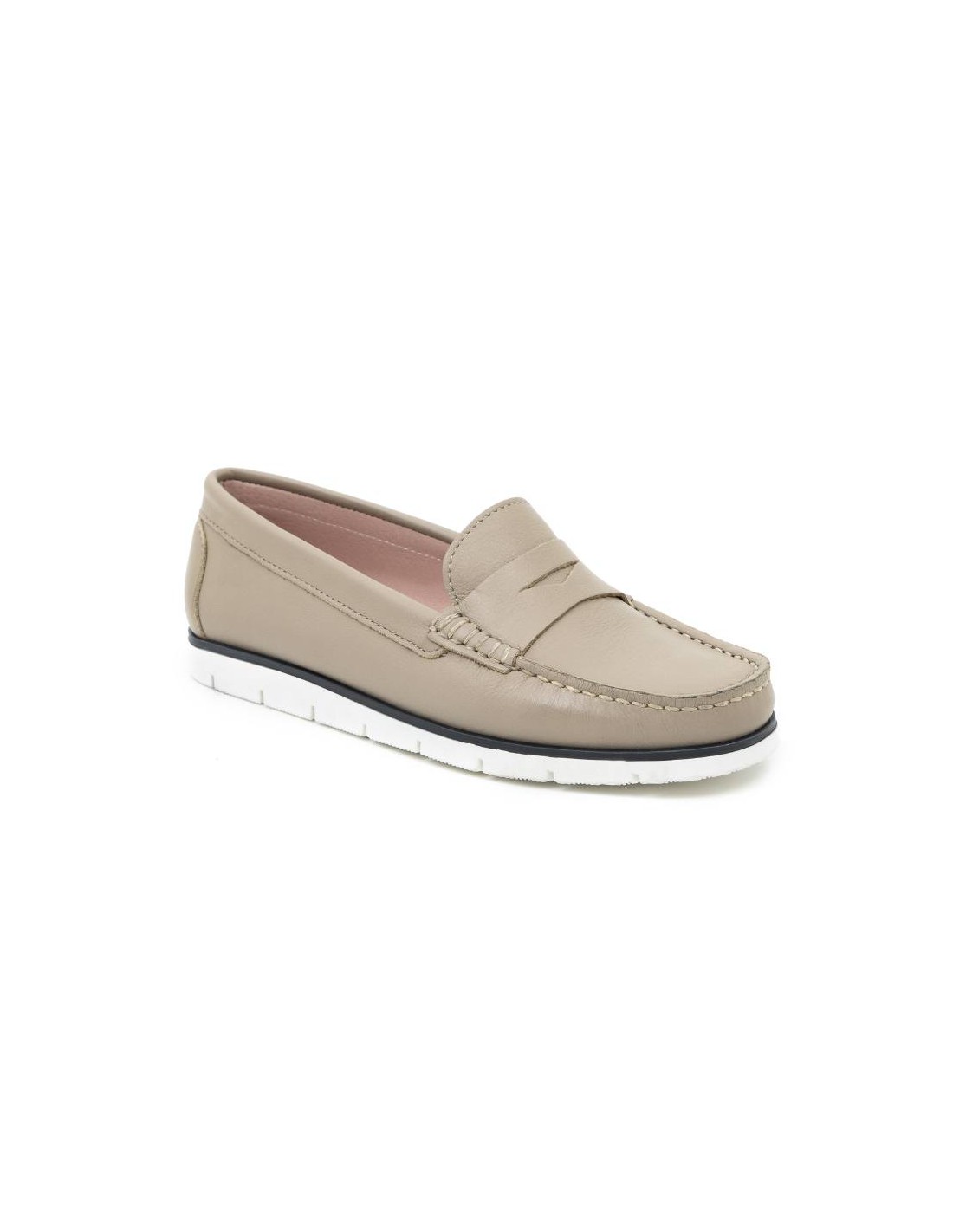 ortiz & reed Mocasines de mujer de piel con antifaz color otros W-CRINA-CREMA Precio de fábrica