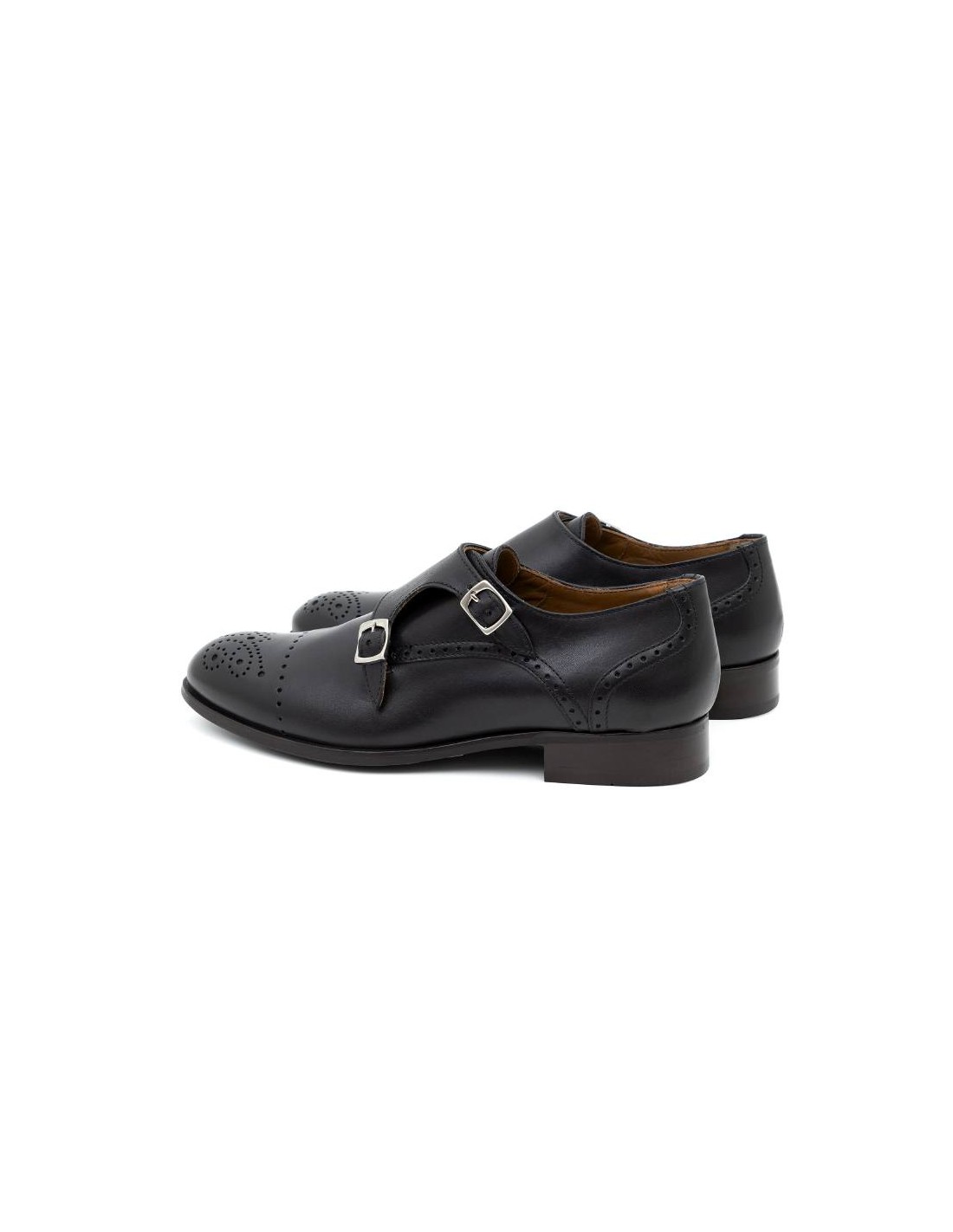 ortiz & reed Zapato de Vestir de charol con dos hebillas color negro W-FLORELI-NEGRO Liquidación