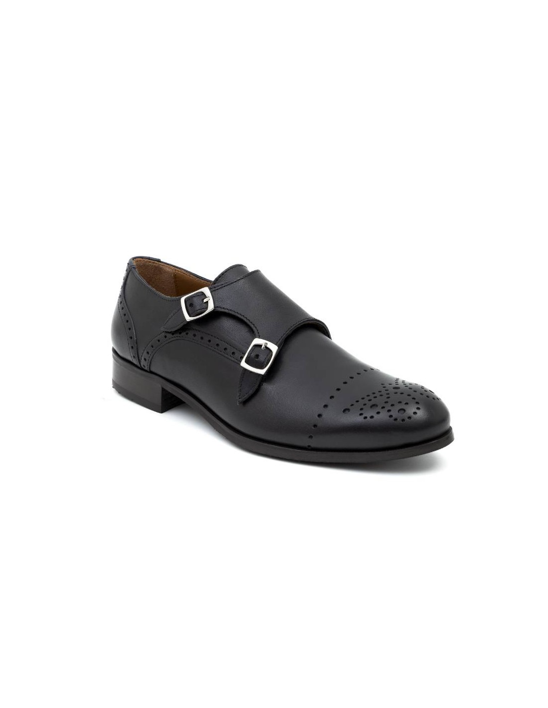 ortiz & reed Zapato de Vestir de charol con dos hebillas color negro W-FLORELI-NEGRO Liquidación