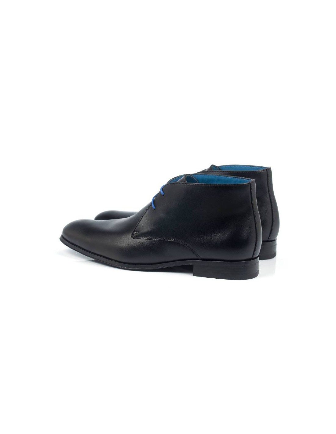ortiz & reed Botín de piel liso color negro CRUOMO-NEGRO Ahorra y exporta