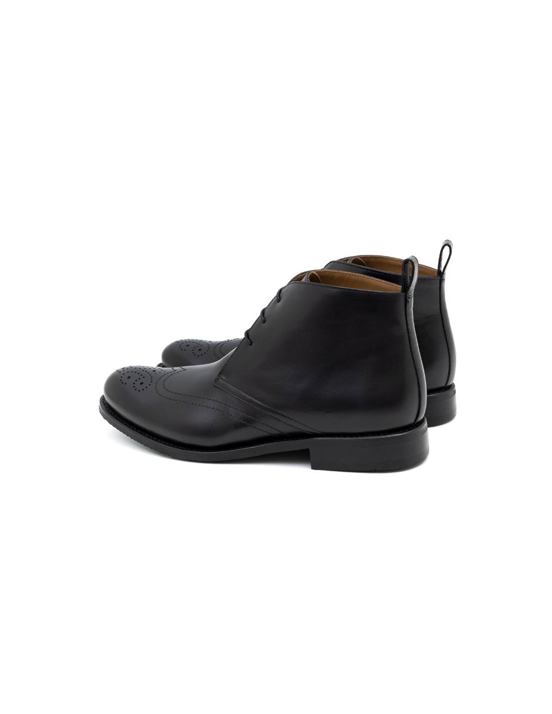 ortiz & reed Botín de piel tintado a mano color negro GRESATMAN-NEGRO Oferta exclusiva