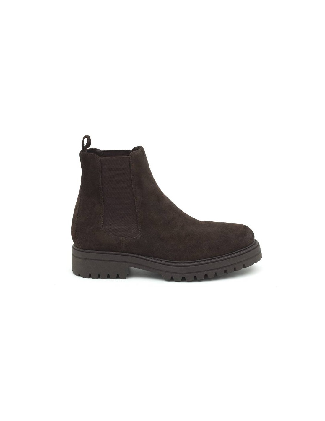 ortiz & reed Botínes Chelsea de ante con elástico lateral color marrón SALMOR-MARRON Ofertas especiales
