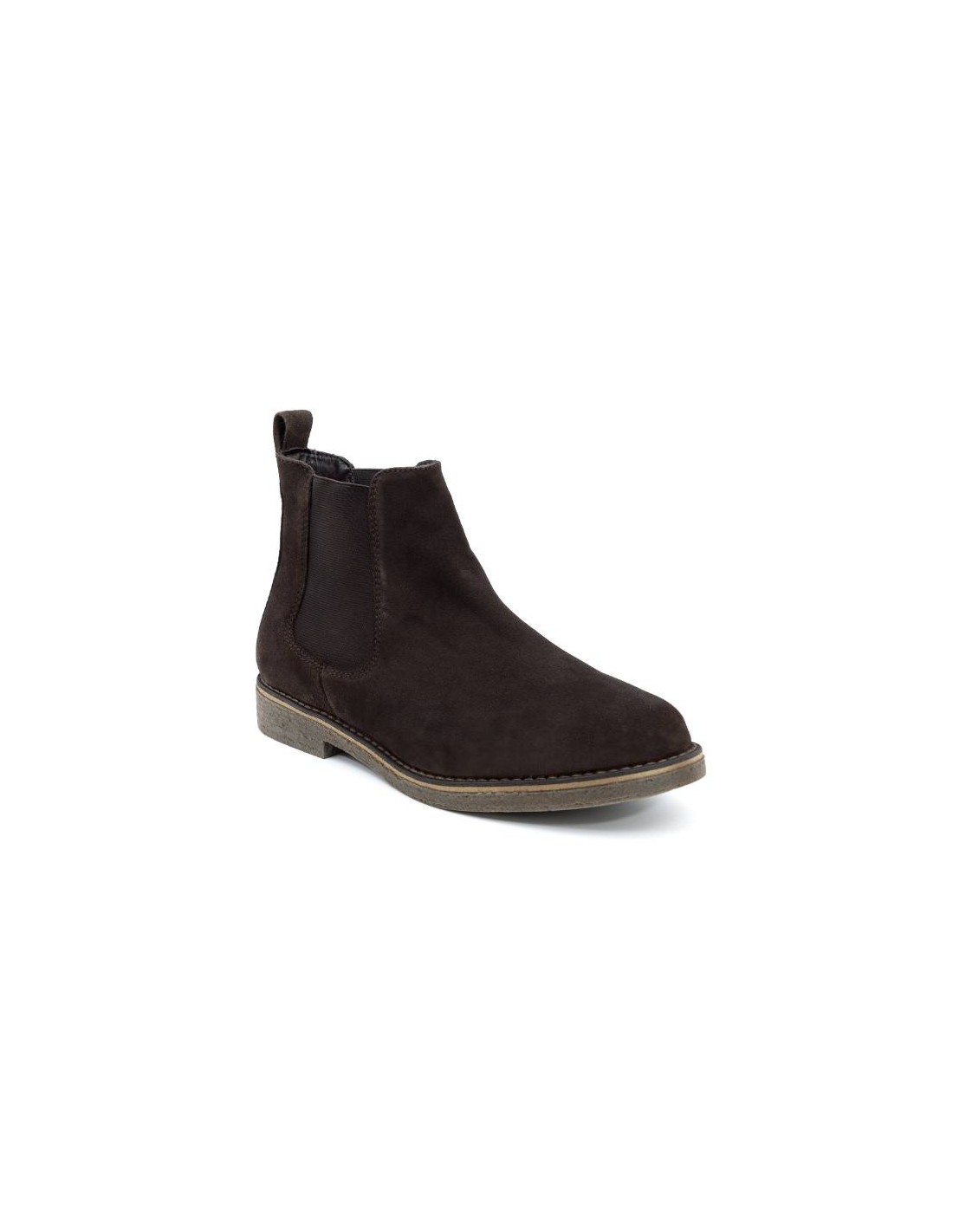 ortiz & reed Botínes Chelsea de ante con elástico lateral color marrón SERLIP-BROWN Precio ultrabajo