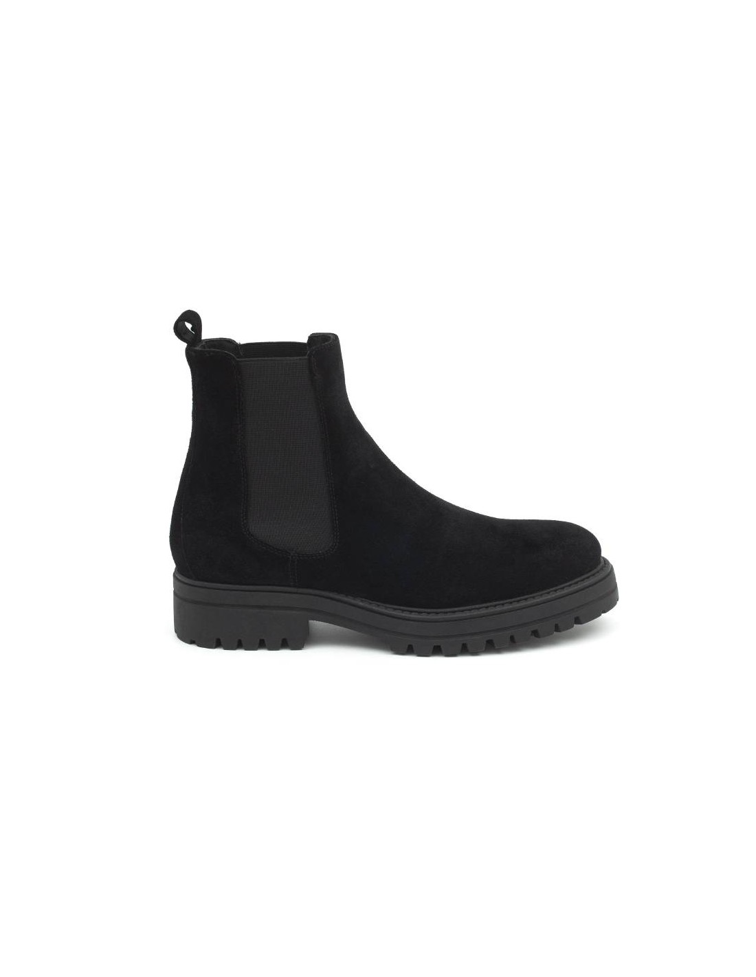 ortiz & reed Botínes Chelsea de ante con elástico lateral color negro SANCOR-NEGRO 2025