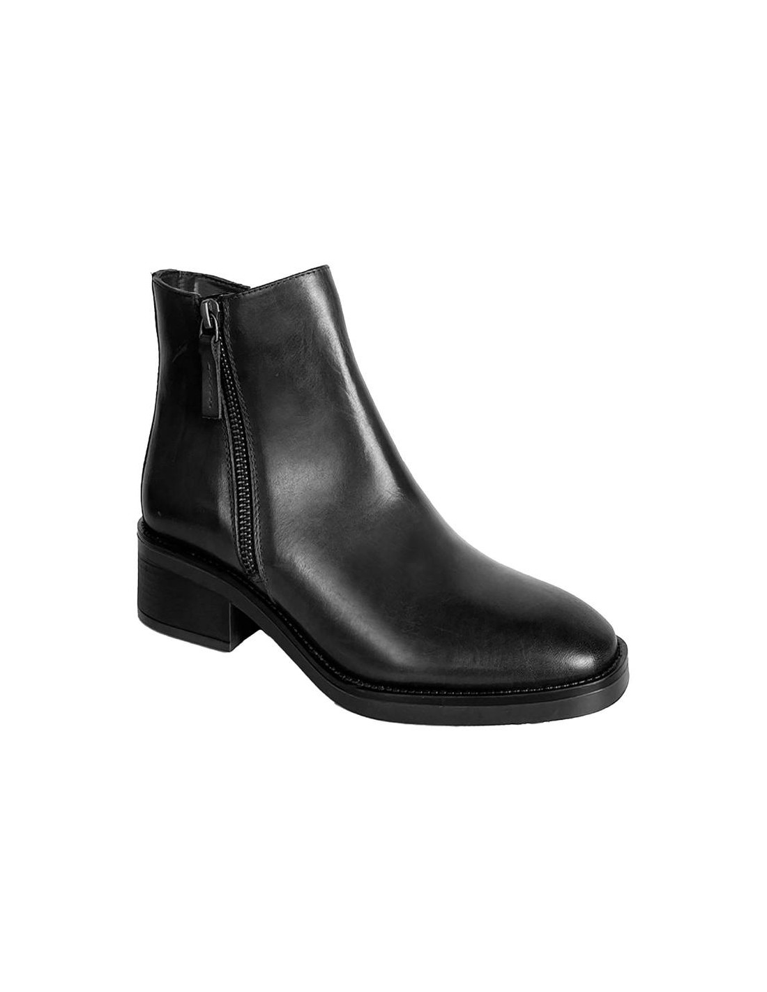 ortiz & reed Botines de mujer de piel liso color negro W-NARITOR-BLACK Rebajas baratas