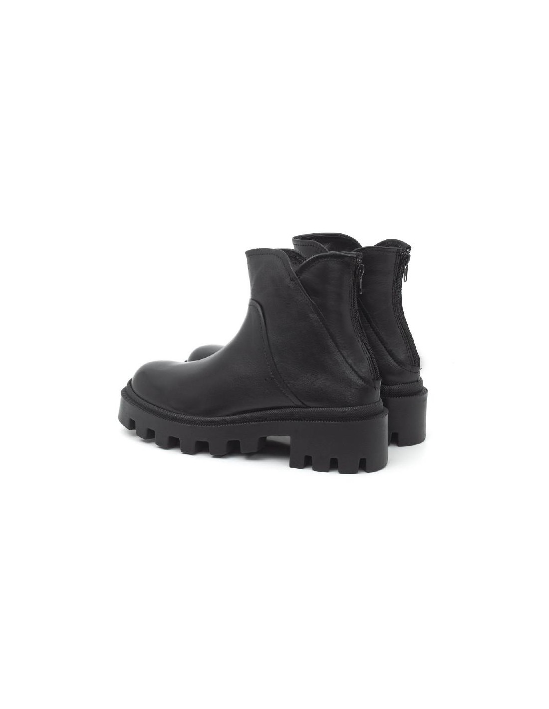 ortiz & reed Botines de mujer de piel liso color negro W-NEPOR-BLACK Rebajas de fábrica
