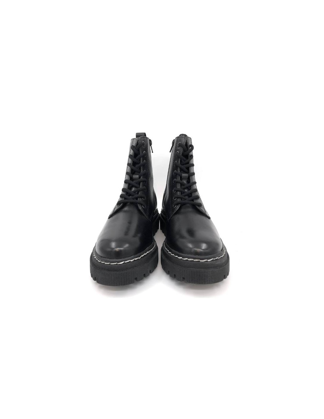 ortiz & reed Botines de mujer de piel liso color negro W-PARROR-NEGRO Ventas relámpago