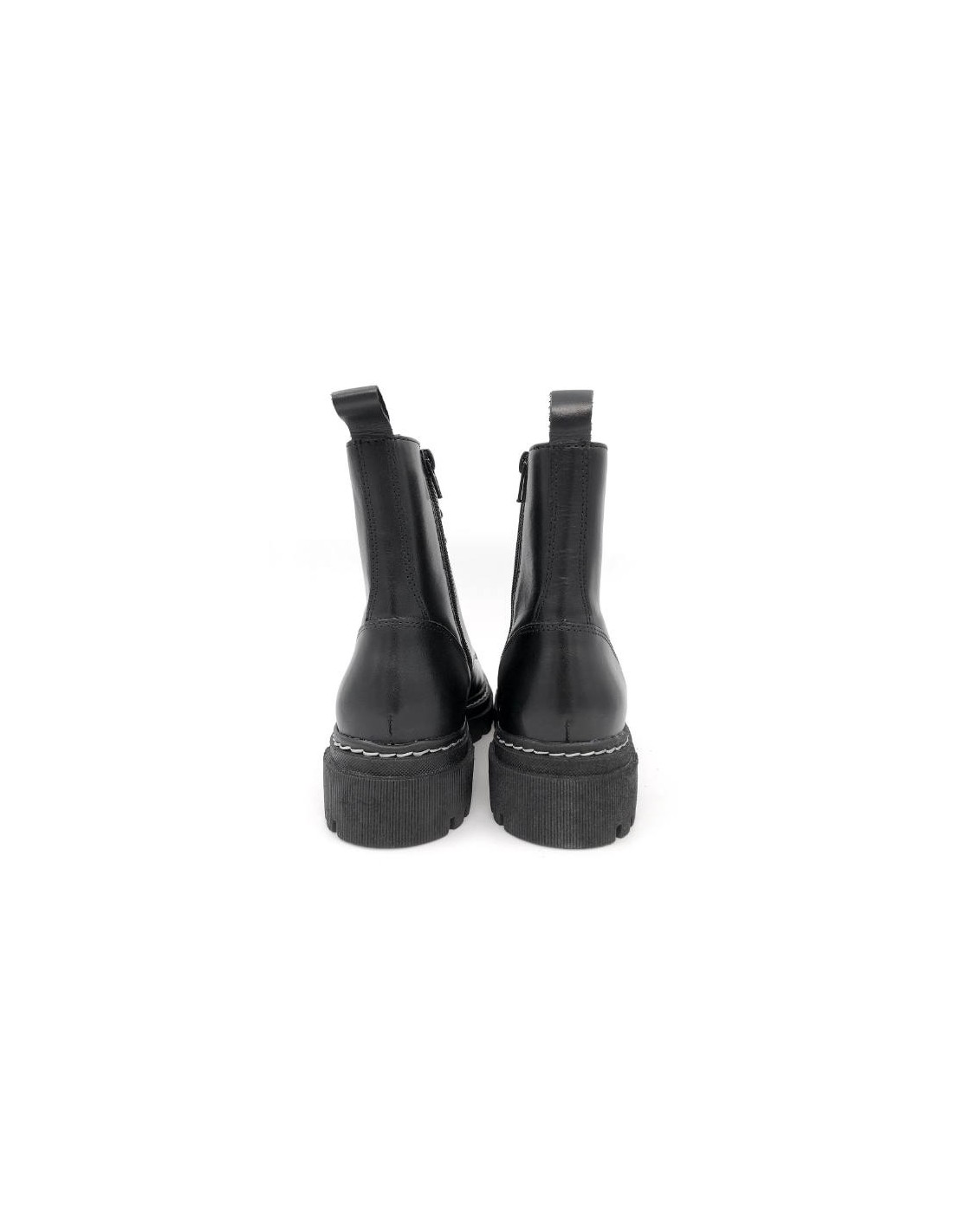 ortiz & reed Botines de mujer de piel liso color negro W-PARROR-NEGRO Ventas relámpago