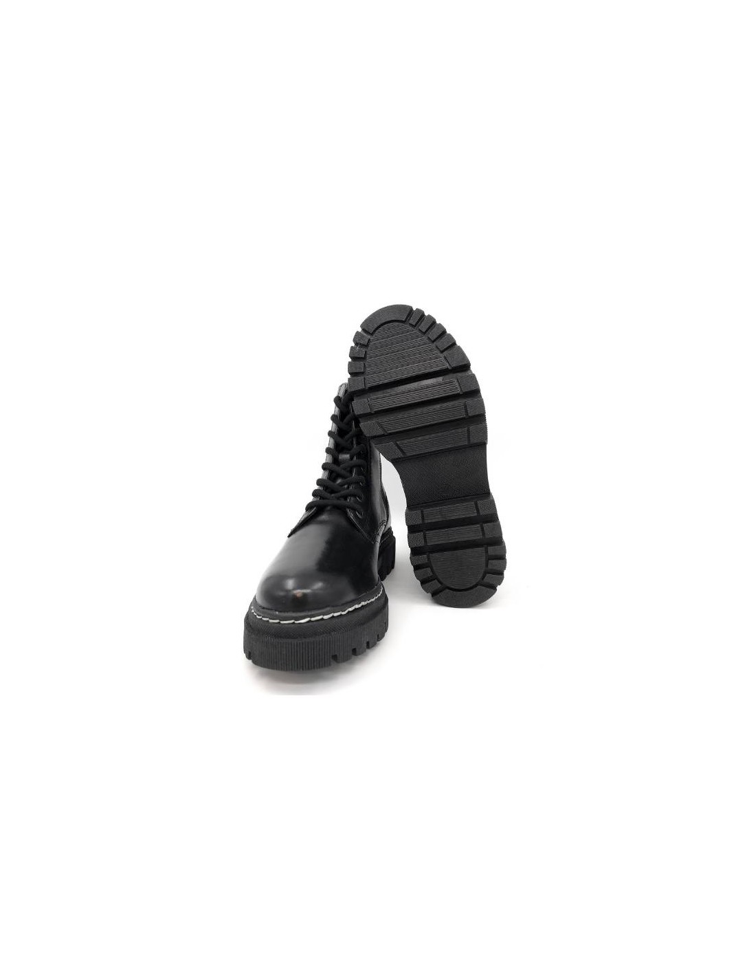 ortiz & reed Botines de mujer de piel liso color negro W-PARROR-NEGRO Ventas relámpago