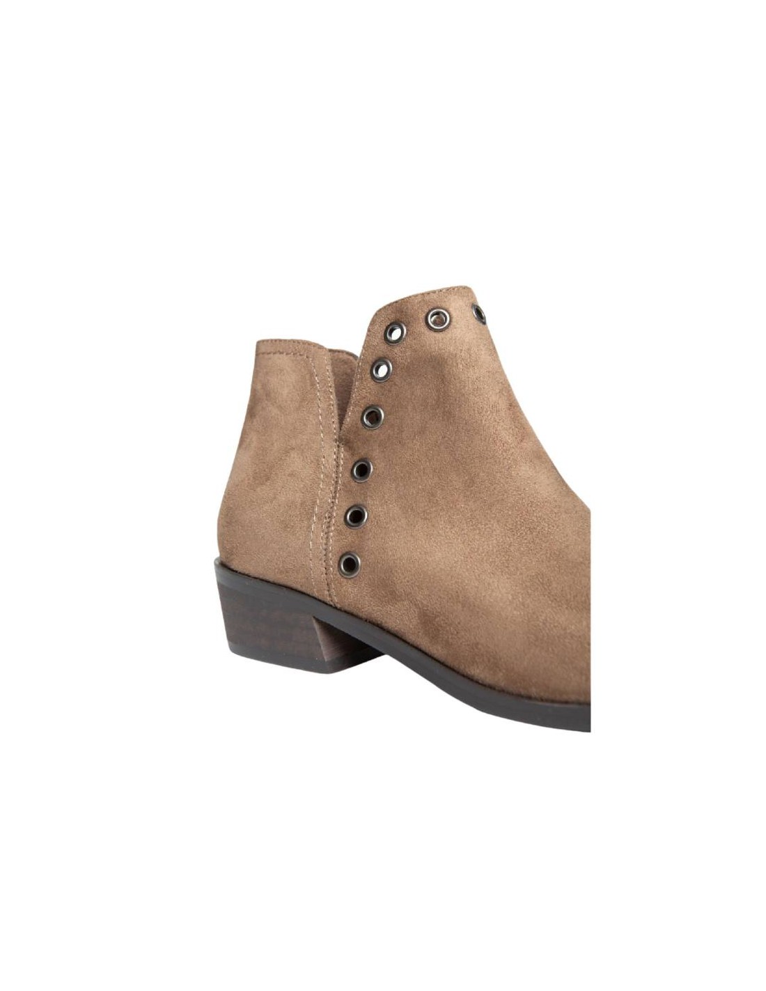 ortiz & reed Botines de mujer de terciopelo con aplique metálico color beige W-CAROLA-BEIGE Descuento