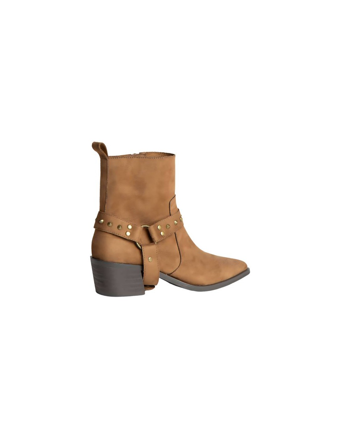 ortiz & reed Botines de mujer de terciopelo con aplique metálico color beige W-CHIAROR-BEIGE Liquidación