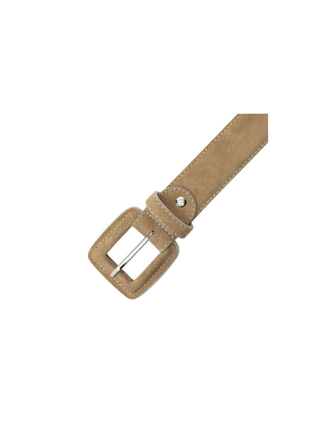 ortiz & reed Cinturón de mujer de ante con hebilla forrada color beige WB-SOKEN-CAMEL Últimos 3 días